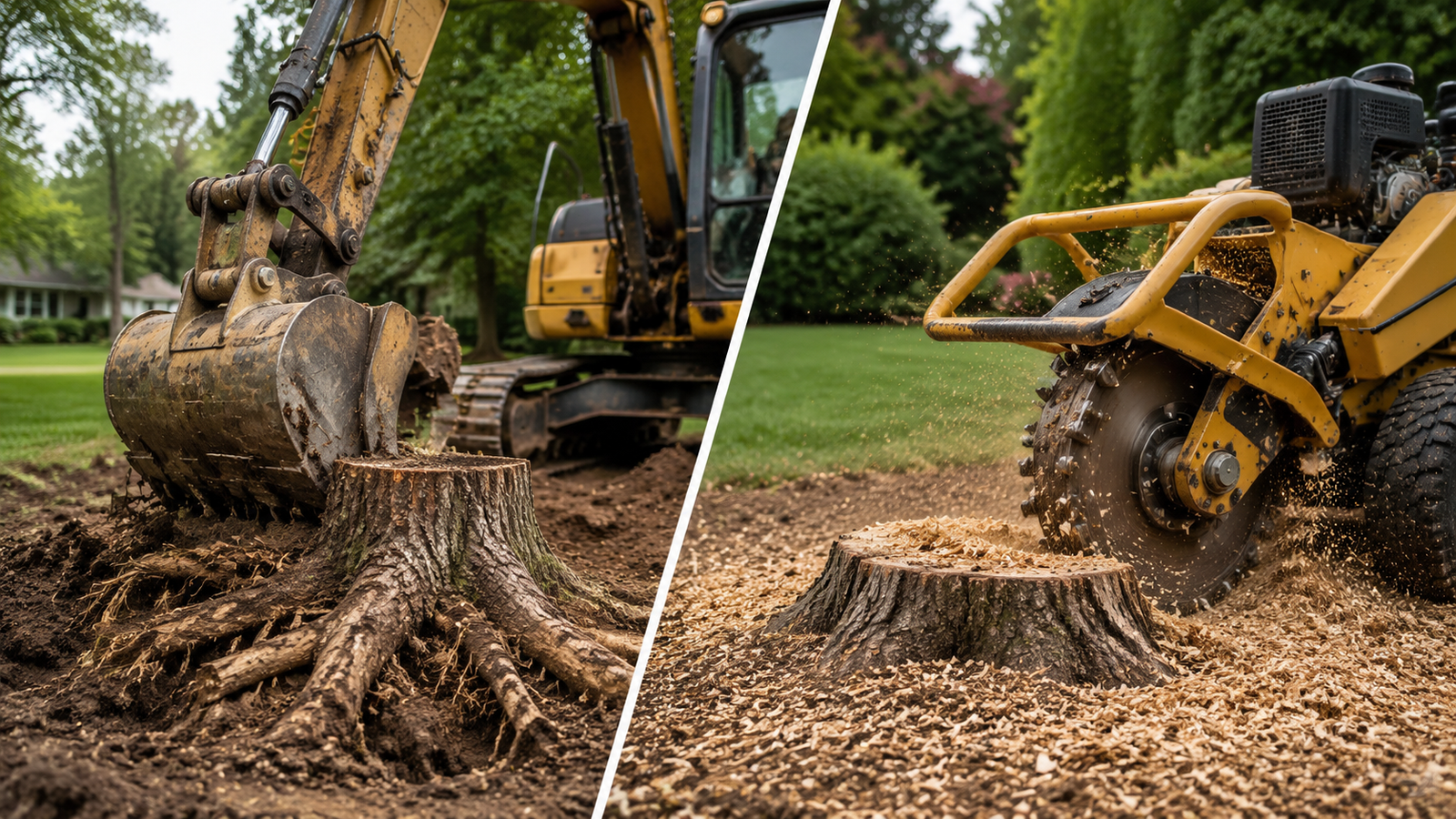 Stump Removal vs Grinding